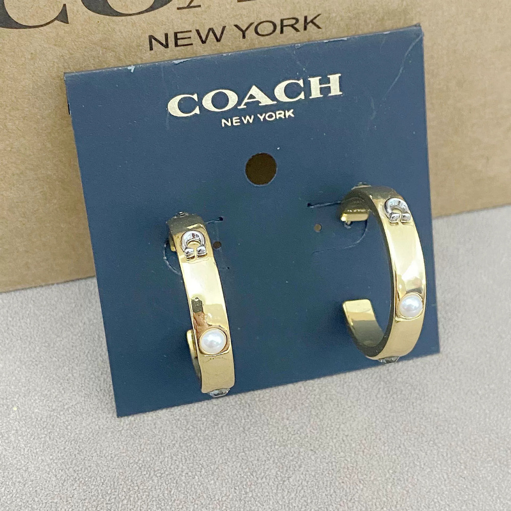 Coach Koujia Diamond Gold Plated Earrings
